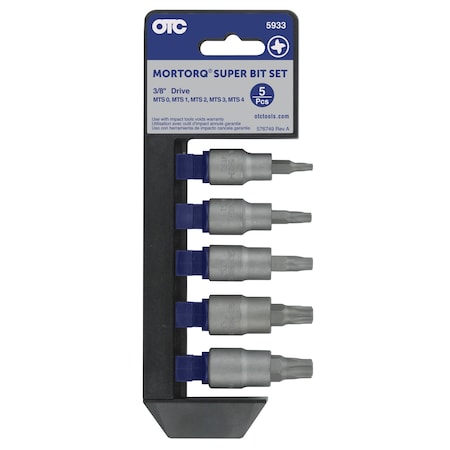 Bosch 5 Pc Mortorq Super Bit Socket Set 5933